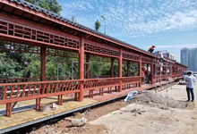 廣東韶關(guān)園林景觀工程樹(shù)脂瓦文化長(zhǎng)廊