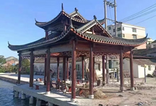 戶外木結構長廊涼亭價格，古建涼亭廠家聯(lián)系方式